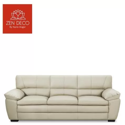 primer imagen de Sillón B&V %100 Cuero - 3 Cuerpos - Premium - Arena